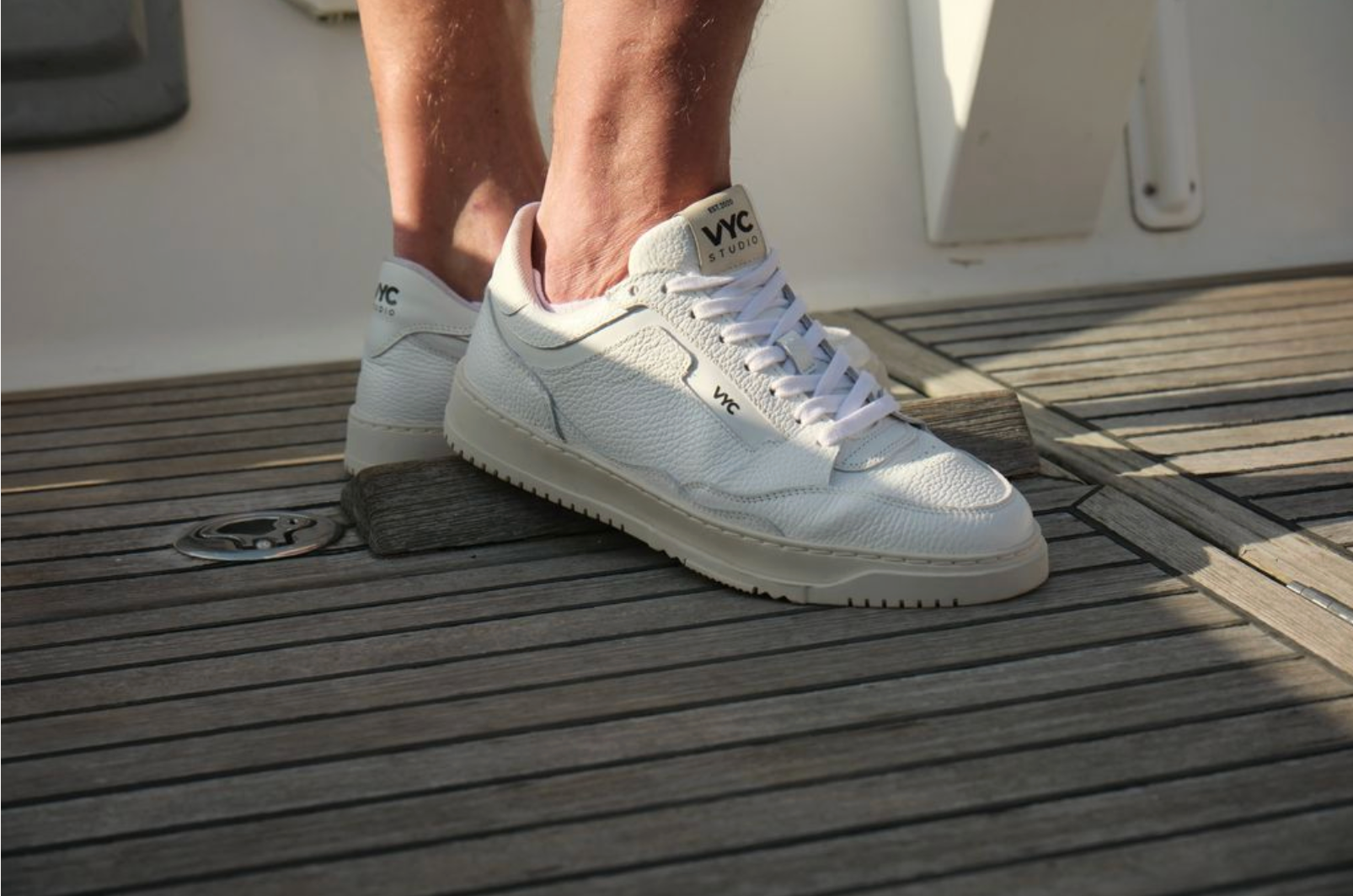 Man Sneakers VYC studios white leather