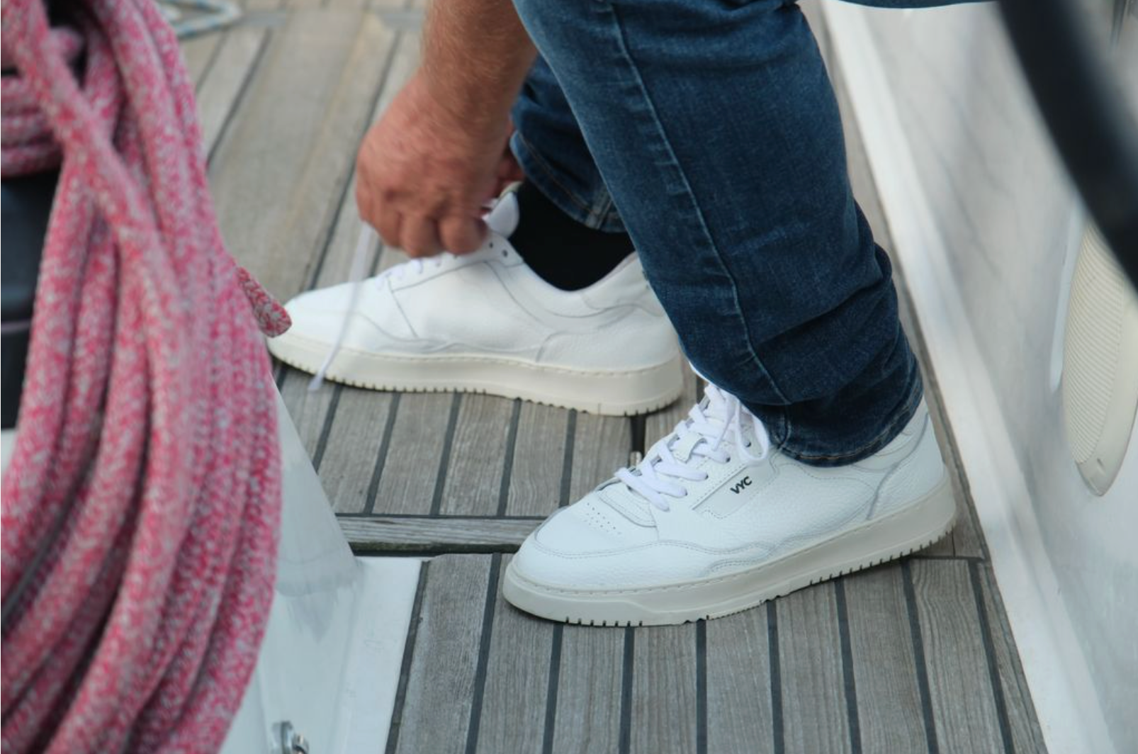 Man Sneakers VYC studios white leather
